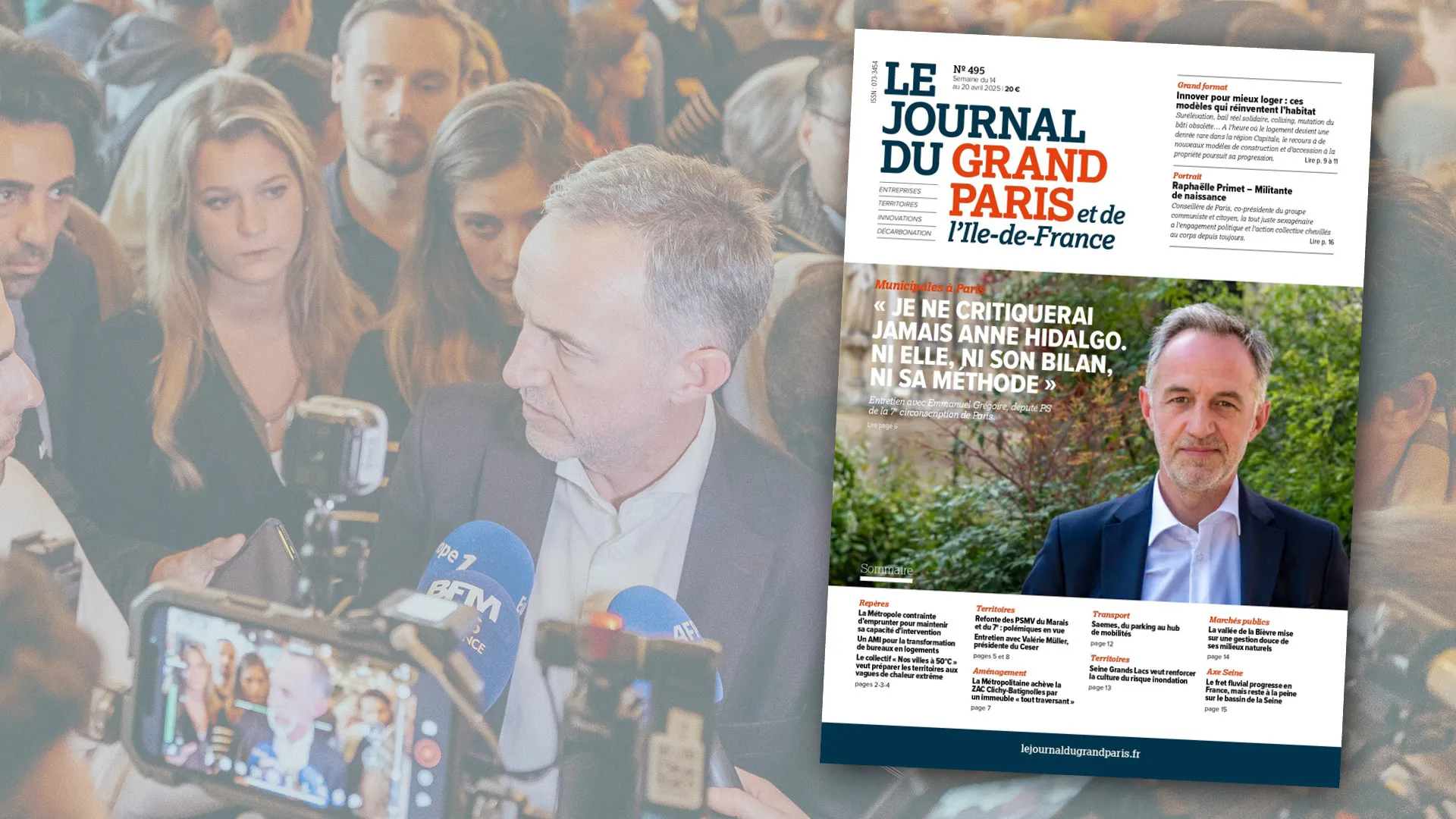 Emmanuel Grégoire : « Je ne critiquerai jamais Anne Hidalgo. Ni elle, ni son bilan, ni sa méthode » - Entretien dans le Journal du Grand Paris